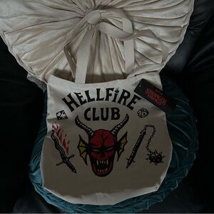 Stranger Things Hellfire Club Canvas Tote bag: NWT